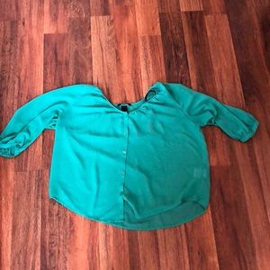 Aqua green blouse